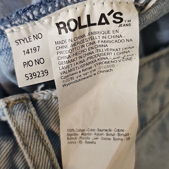 Rolla's 31 Classic Straight Courtney  High Rise Button Fly Blue Denim Jeans - Picture 13 of 13